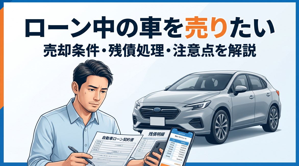 ローン中の車を売りたい方へ｜売却できる条件・残債処理・注意点を解説