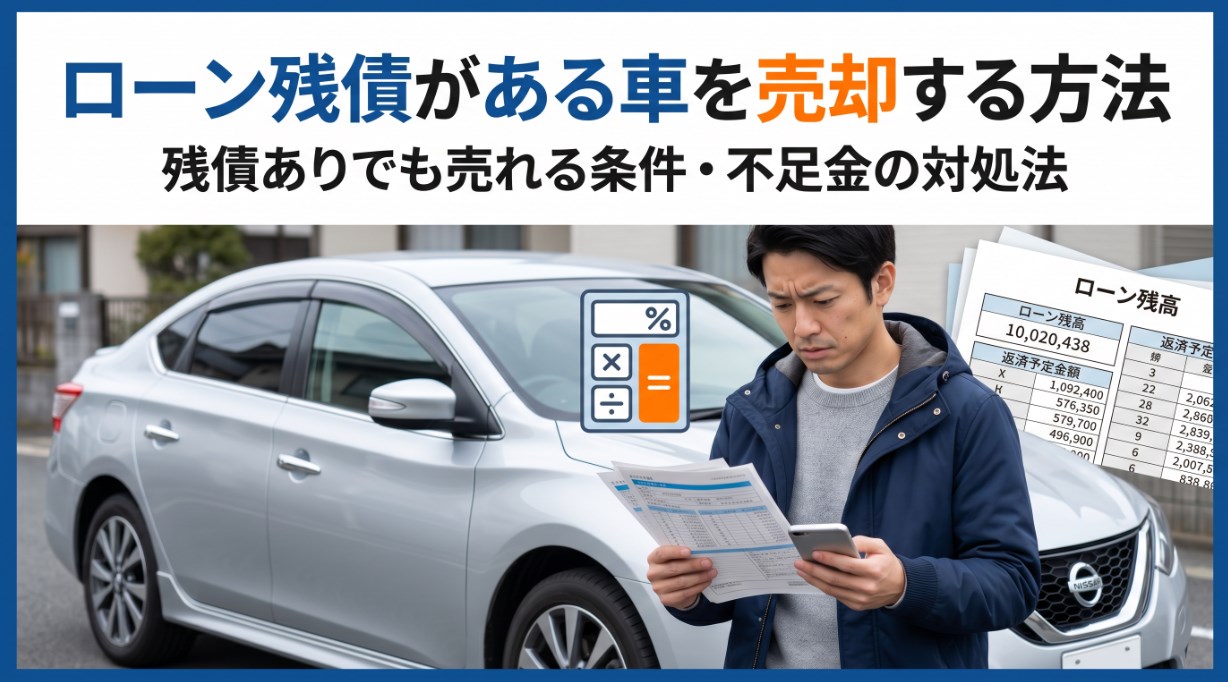 ローン残債がある車を売却する方法｜残債ありでも売れる条件・不足金の対処法を解説
